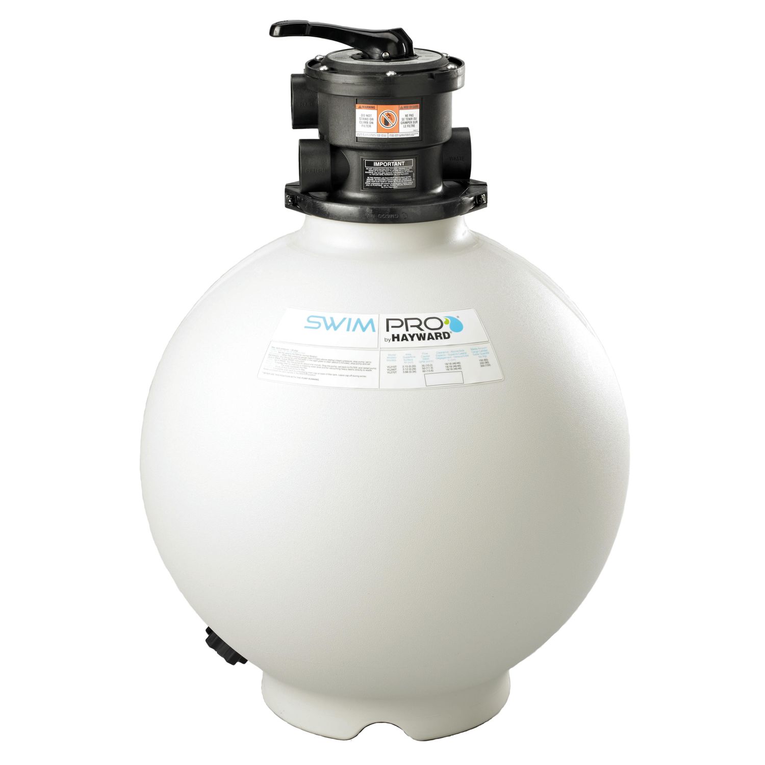 SAND FILTER WITH 6WAY VALVE 24&quot; AND 27&quot;