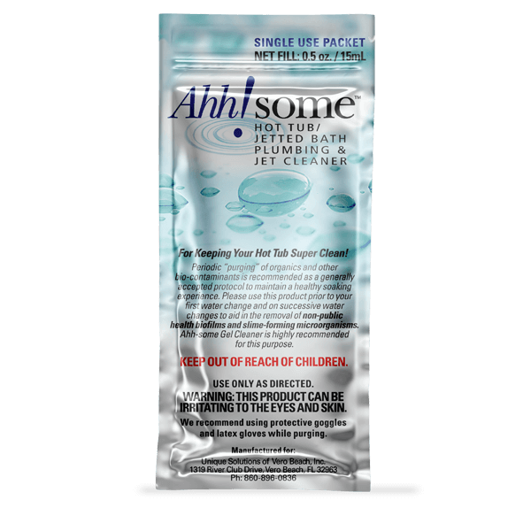 AHH-SOME HOT TUB, SWIM SPA &amp; POOL PLUMBING AND JET CLEANER (1/2 OZ, 2 OZ.OR 6 OZ)