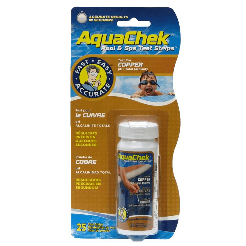 AQUACHEK COPPER 3-IN-1 TEST STRIPS  (25 STRIPS/BTL)