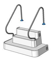 THE STEP HANDRAILS ONLY - STAINLESS STEEL