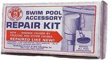 SKIMMER &amp; SWIMMING POOL ACCESSORY REPAIR KIT, 4 OZ. ADHESIVE, 1 SQ. FT. FIBERGLASS SCREENING, FOR MENDING SKIMMER &amp; ACCESSORIES