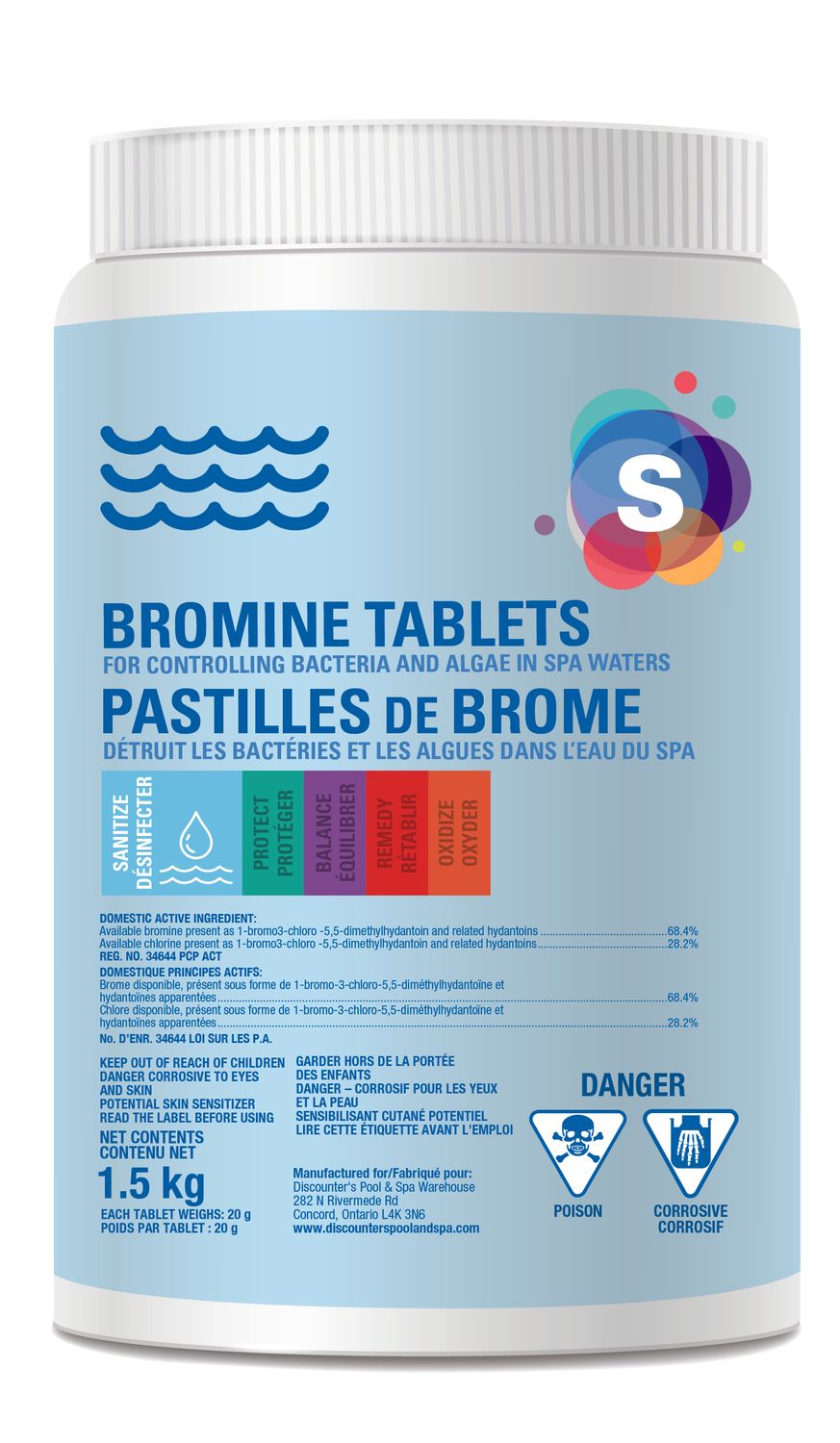 POOL BROMINATING TABLETS 6X1.5KG