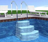 OASIS DROP IN STEP WHITE - NO HANDRAILS (STP- 5ES5174)