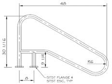 SPRUCE STYLE 1.90X.049X316L S/S COMES WITH WELDED FLANGES AND ESCUTCHEON
