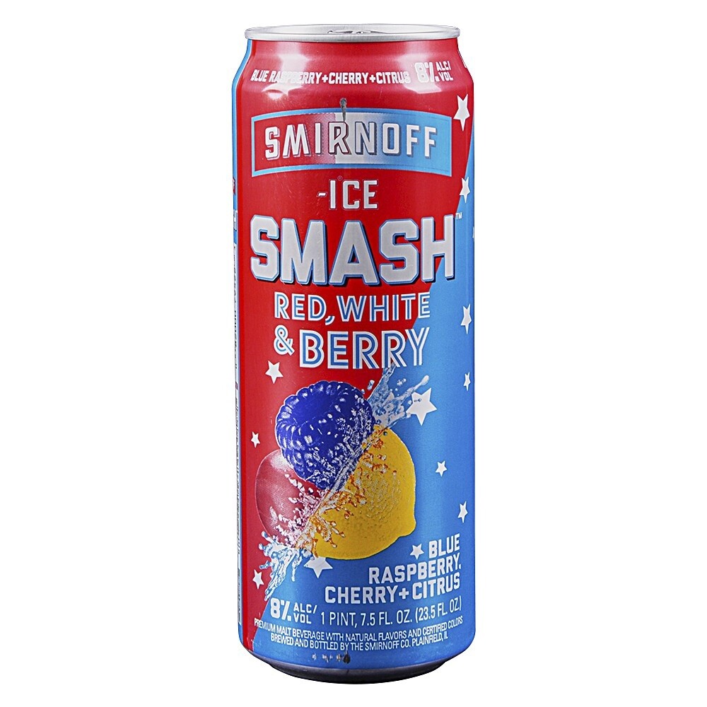 SMIRNOFF ICE SMASH RED, WH &amp; BERRY 1C