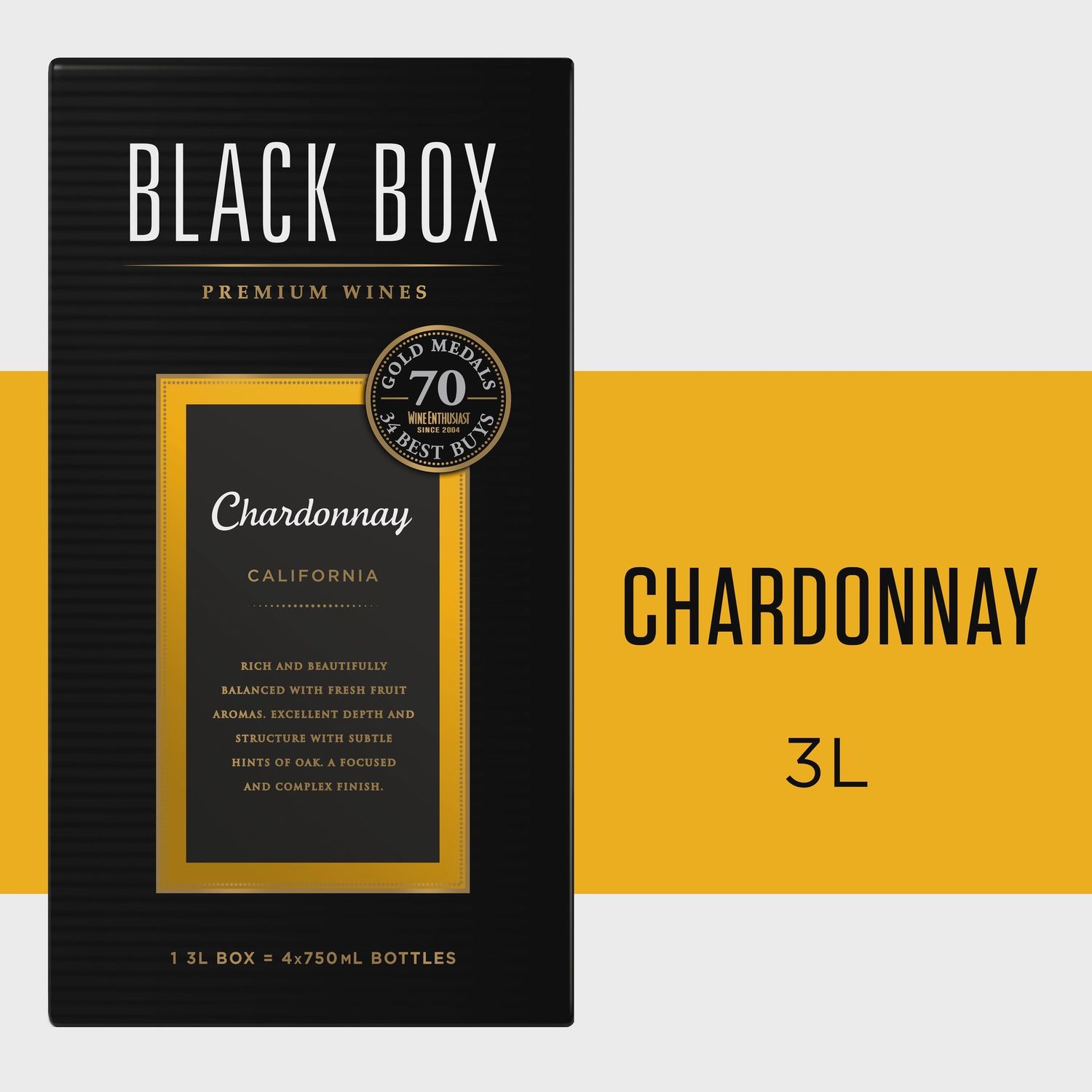 BLACK BOX CHARDONNAY CALI 3L