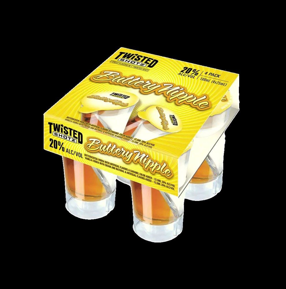 TWISTED SHOTZ BUTTERY NIPPLE 4PK