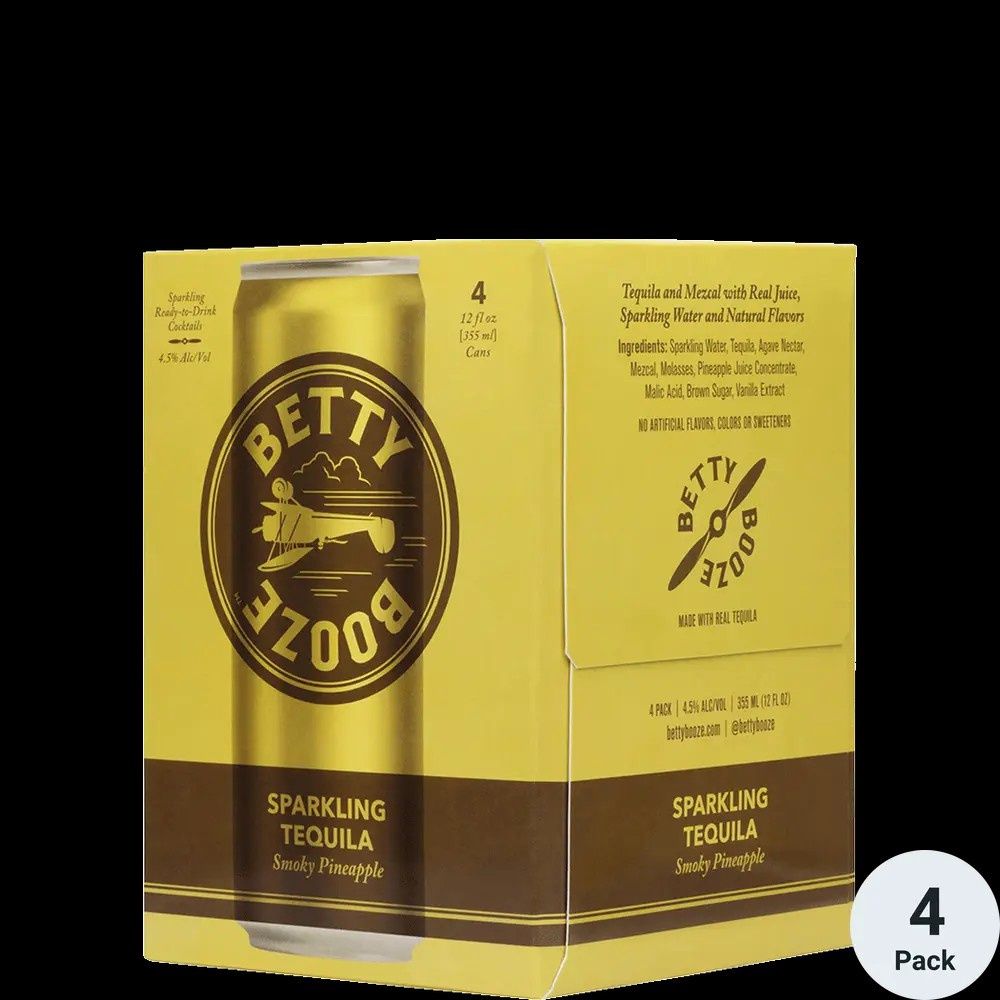 BETTY  BOOZE  TEQ  SMOKEY  PINEAPPLE  4PK
