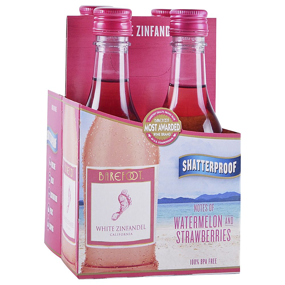 Barefoot white zin 4pk