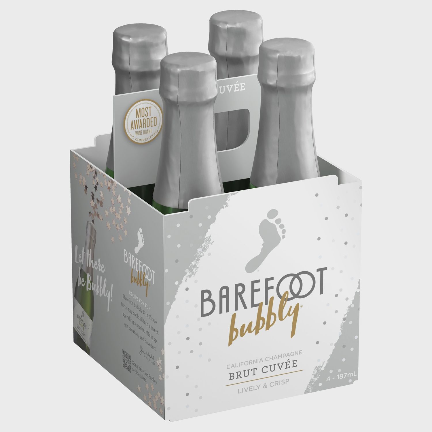BAREFOOT BUBBLY BRUT 4PK