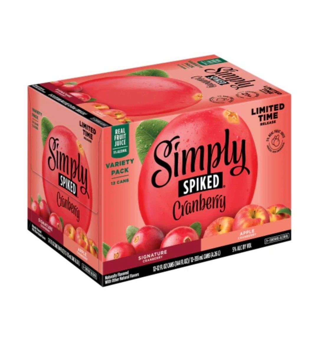 SIMPLY SPIKED CRANBERRY VARIETY 12PK