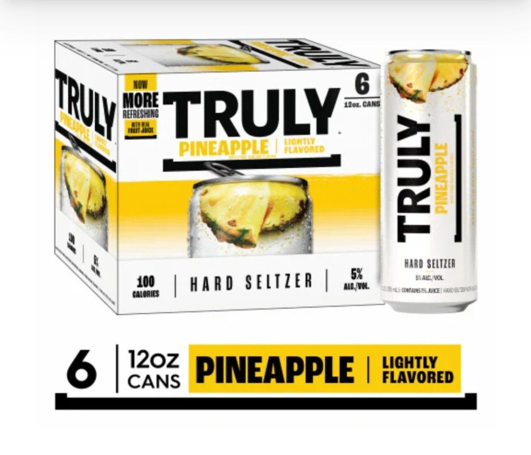 TRULY PINEAPPLE HARD SELTZER 6PK