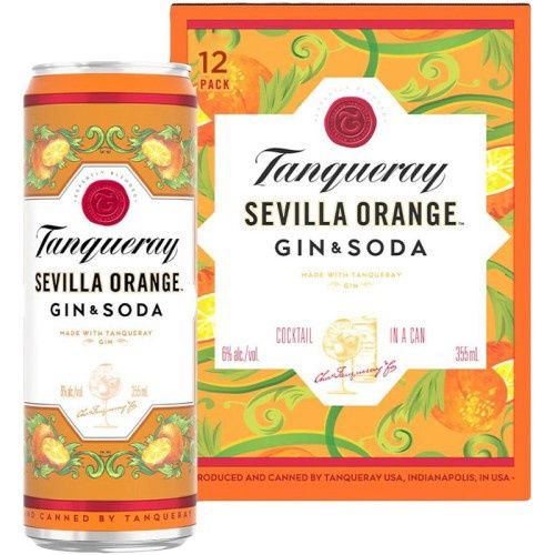 TANQUERAY SEVILLA ORG GIN &amp; SODA 4PK
