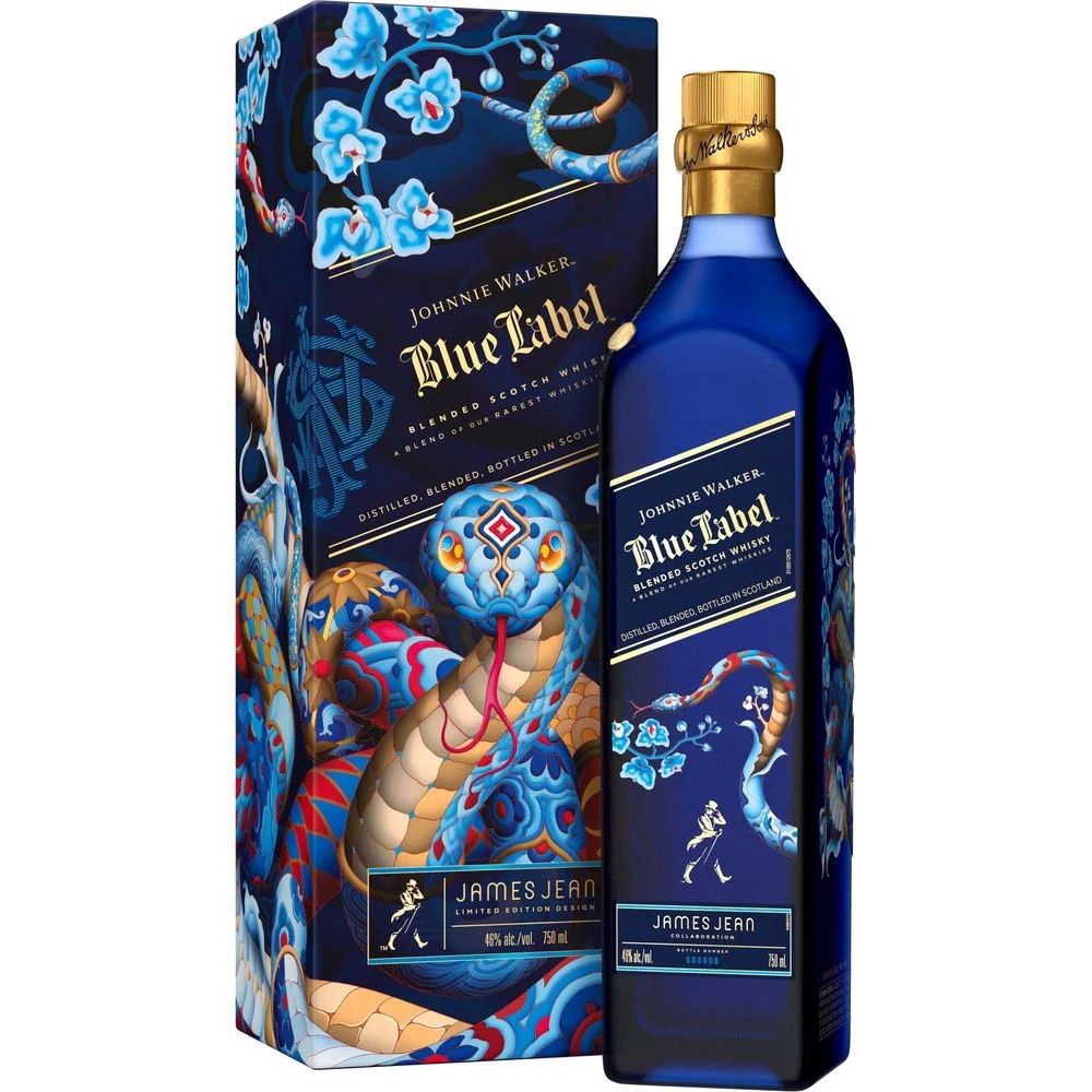 JOHNNIE WALKER BLUE LABEL SCOTCH BLENDED YEAR OF SNAKE LIMITED EDITION 750ML