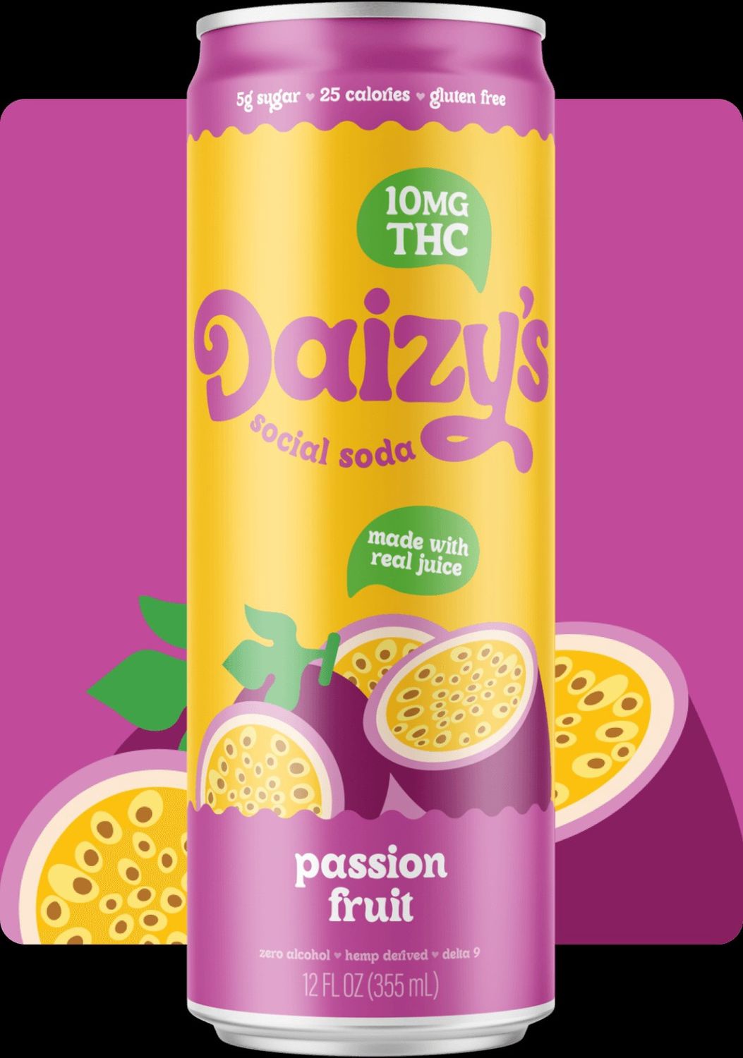 DAIZY&#39;S PASSIONFRUIT 10MG THC 4PK