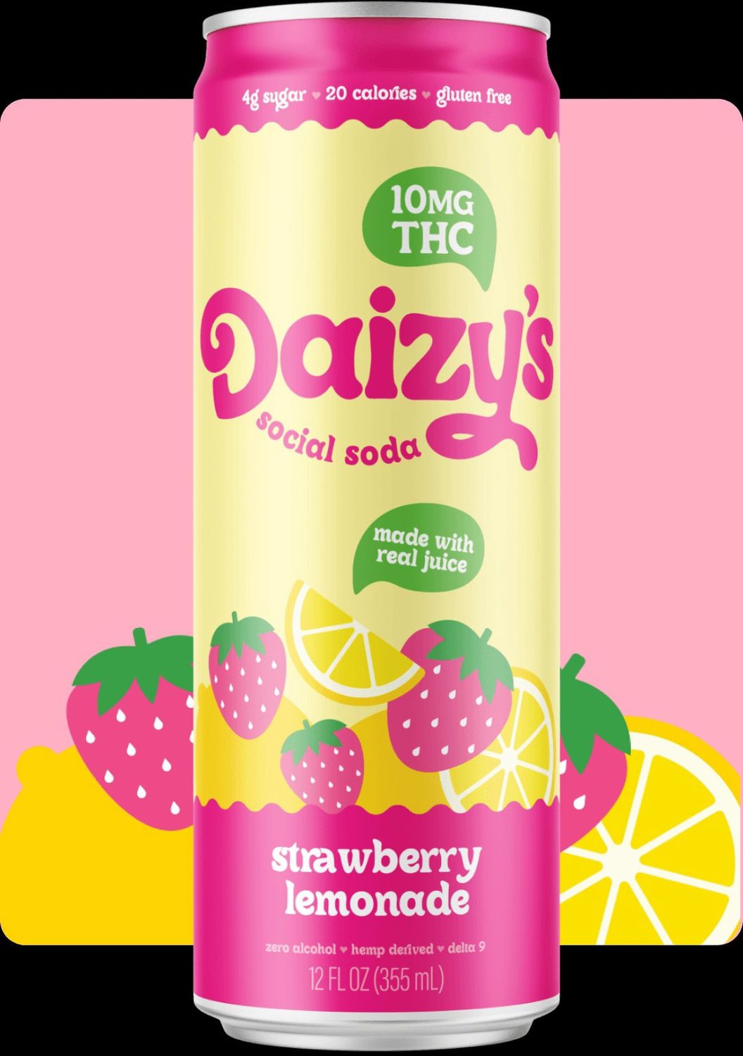 DAIZY&#39;S STRAWBERRY LEMO 10MG THC 4PK