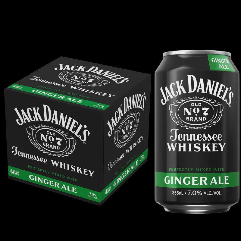 JACK DANIELS GINGER ALE 4PK