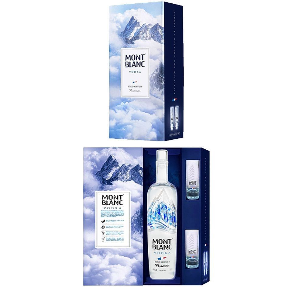 MONT BLANC + 2 SHOTS GLASS