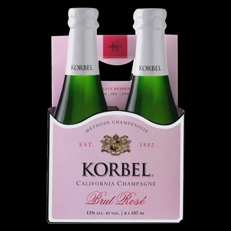 KORBEL BRUT ROSE 187ML 4PK