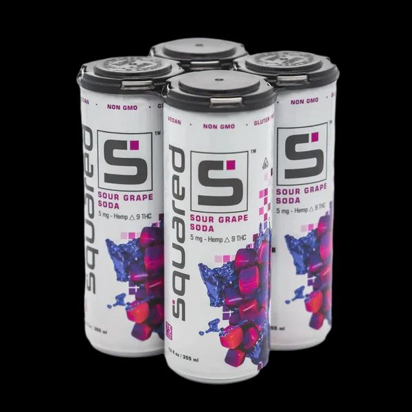 SQUARED SOUR GRAPE 5MG THC 4PK