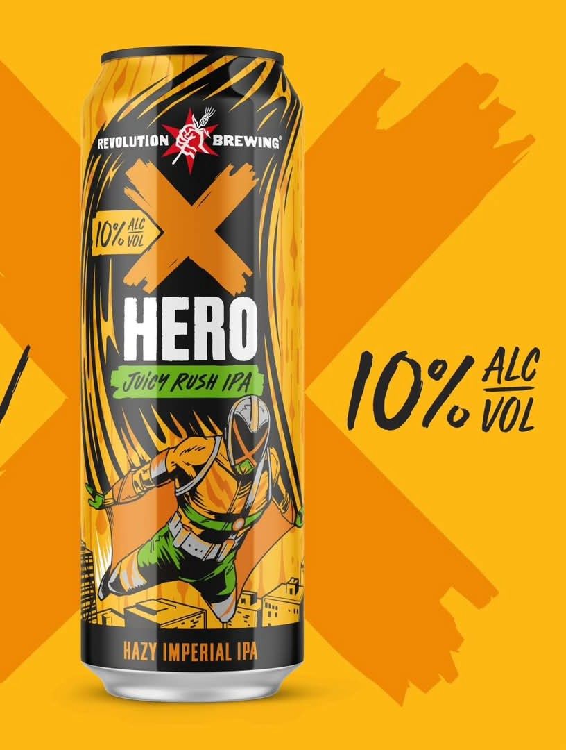 REVOLUTION X HERO JUICY IPA 19.2Z 1C