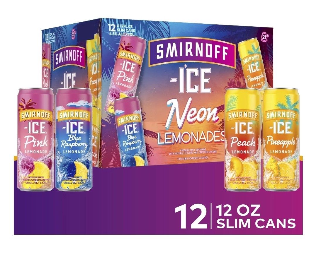 SMIRNOFF ICE NEON LEMONADE VARIETY 12PK
