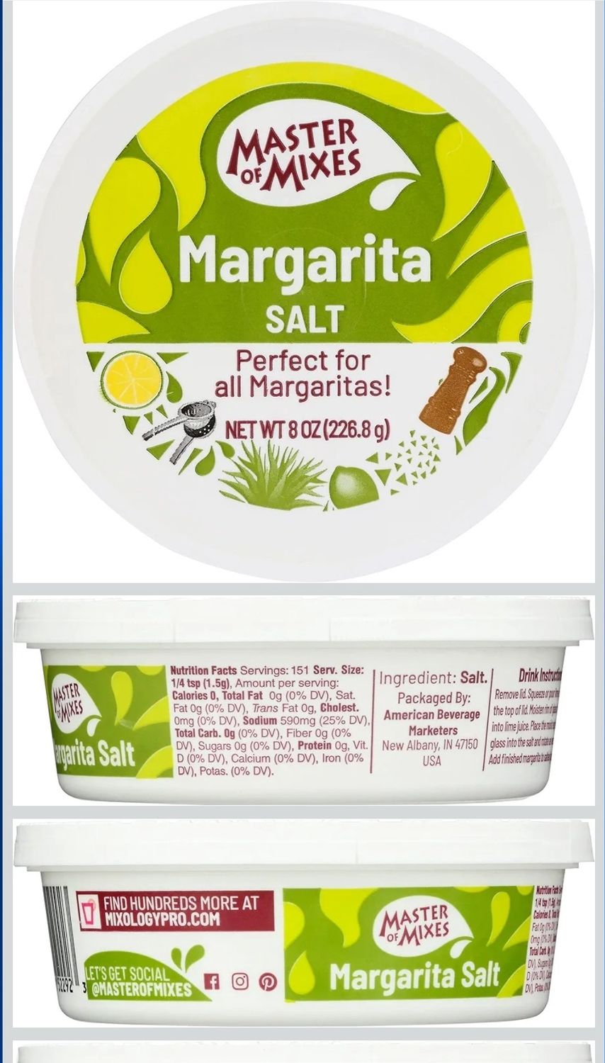 MASTER OF MIXES MARGARITA SALT 8oz
