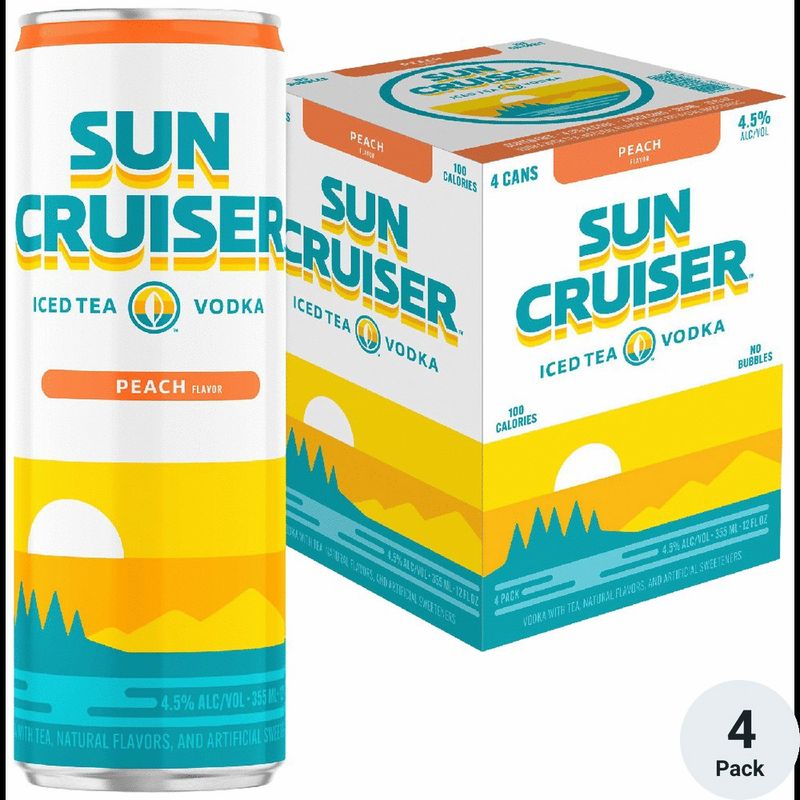 SUN CRUISER ICED TEA PEACH 4PK