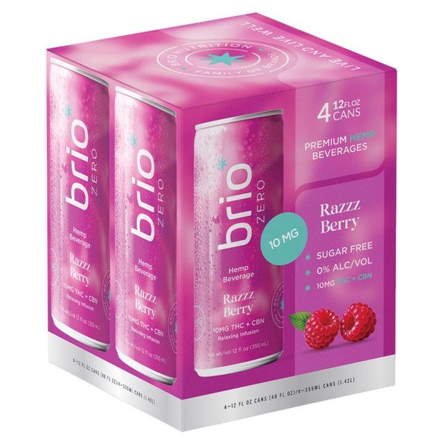 BRIO RAZZZ BERRY 10MG THC+CBN  4PK