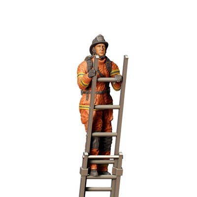 Fireman on a ladder - 3D printed figurine