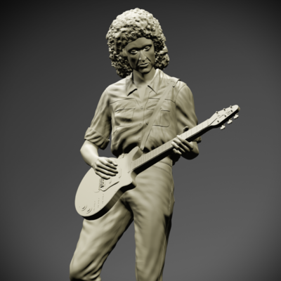 Brian May (Queen) - 3D printed figurine