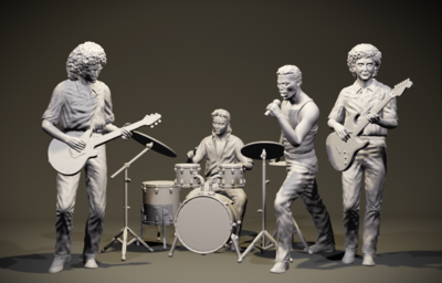 Queen Rock Band - 3D printed figurine collection