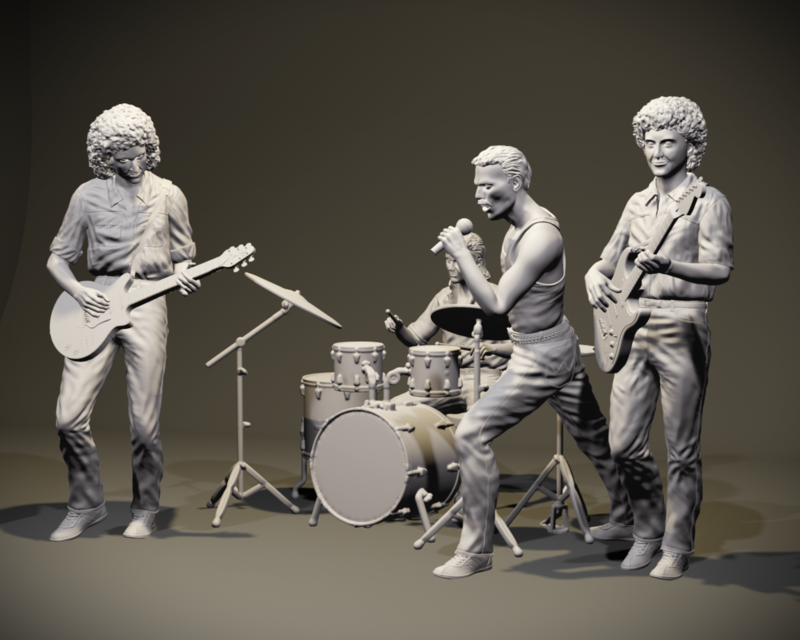 Queen Rock Band - 3D printed figurine collection