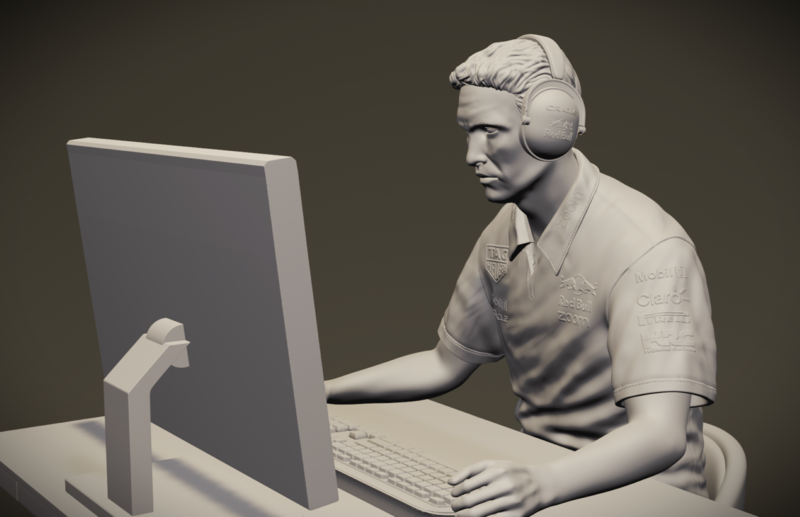 Racing Team Engineer Mk.1 - 3D printed figurine