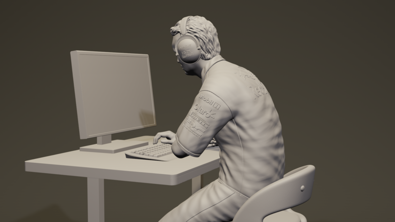 Racing Team Engineer Mk.2 - 3D printed figurine