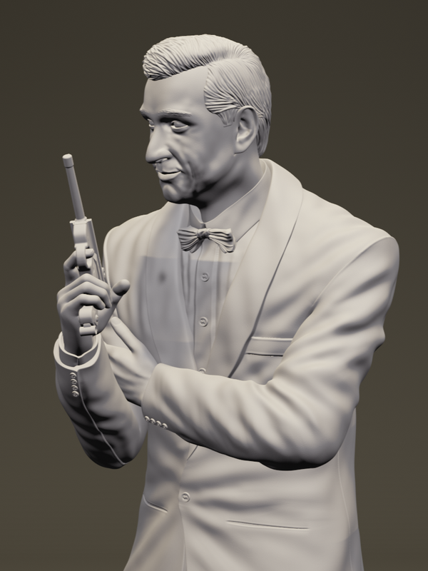 Sean Connery as James Bond - 3D printed figurine