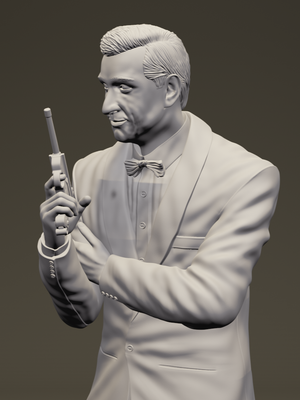 Sean Connery as James Bond - 3D printed figurine