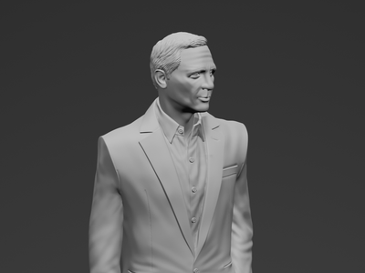 Daniel Craig as James Bond - 3D printed figurine