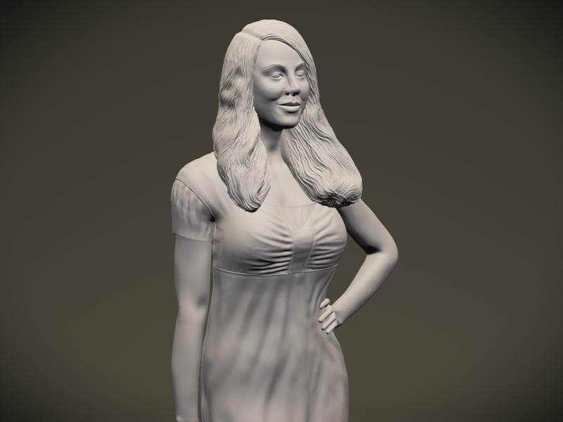 Kaley Christine Cuoco in The Big Bang Theory - 3D printed figurine
