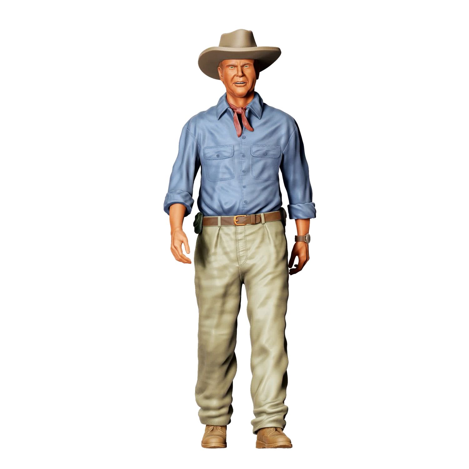 Alan Grant from Jurassic Park - 3D printed figurine