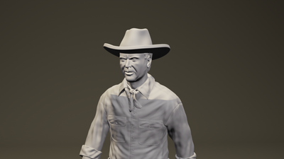 Alan Grant from Jurassic Park - 3D printed figurine