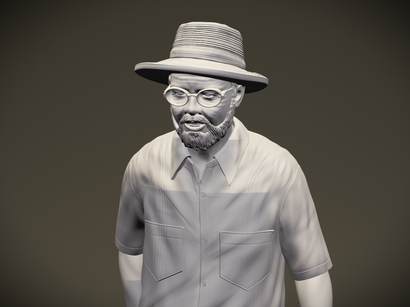 John Hammond from Jurassic Park - 3D printed figurine