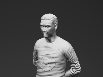 Sheldon Cooper in The Big Bang Theory - 3D printed figurine