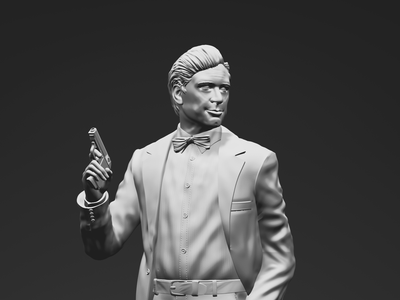 Timothy Dalton as James Bond - 3D printed figurine