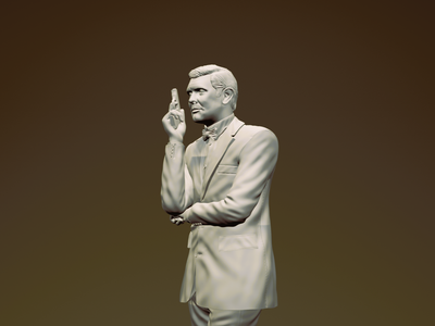 George Lazenby as James Bond - 3D printed figurine