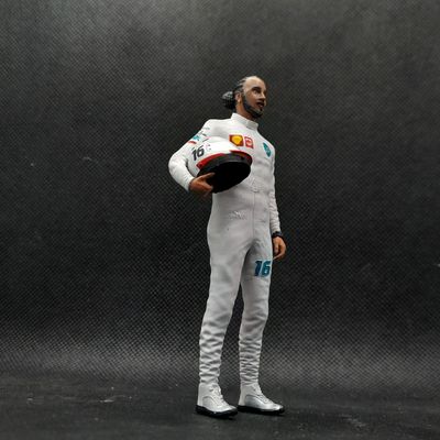 1/18 Lewis Hamilton with White racing suit - limited edition