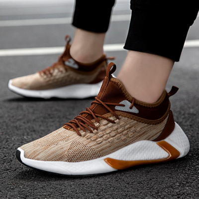 Flying Woven Breathable Men&#39;s Casual Sports Shoes