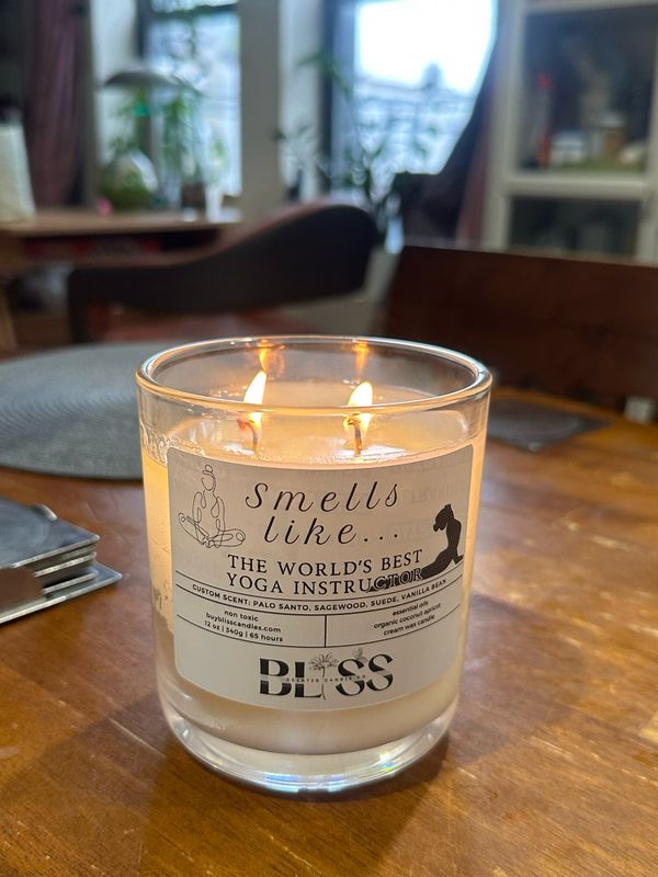 12oz limited edition Worlds Best Yogi candle