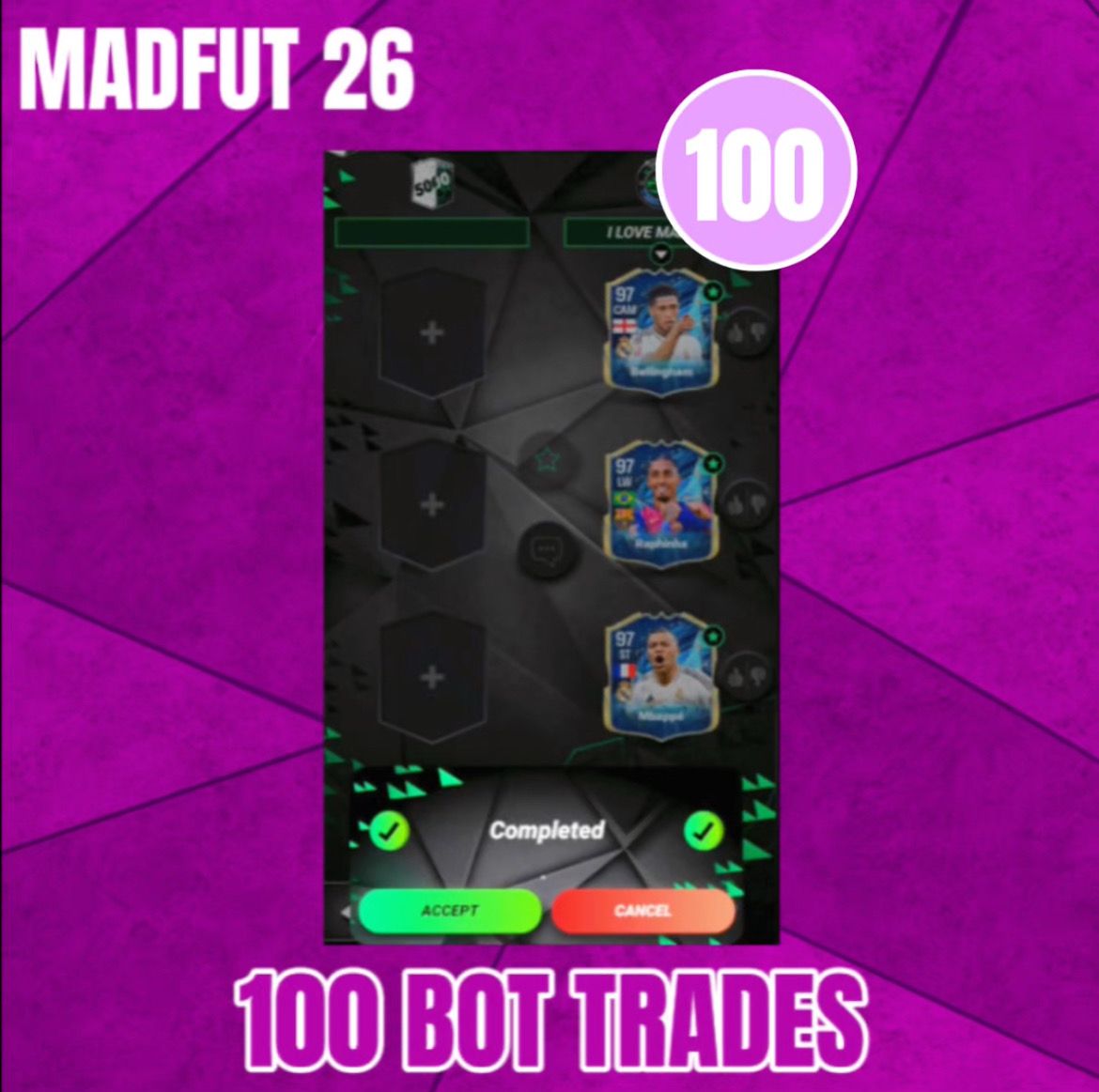 100 MADFUT BOTTRADES