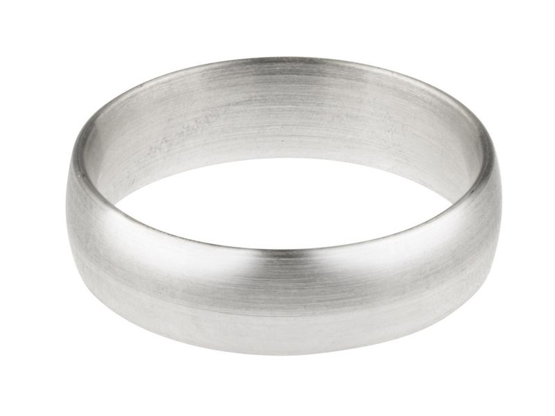 18ct White Gold Blended Court Wedding Ring 4.0mm, UK Hallmarked